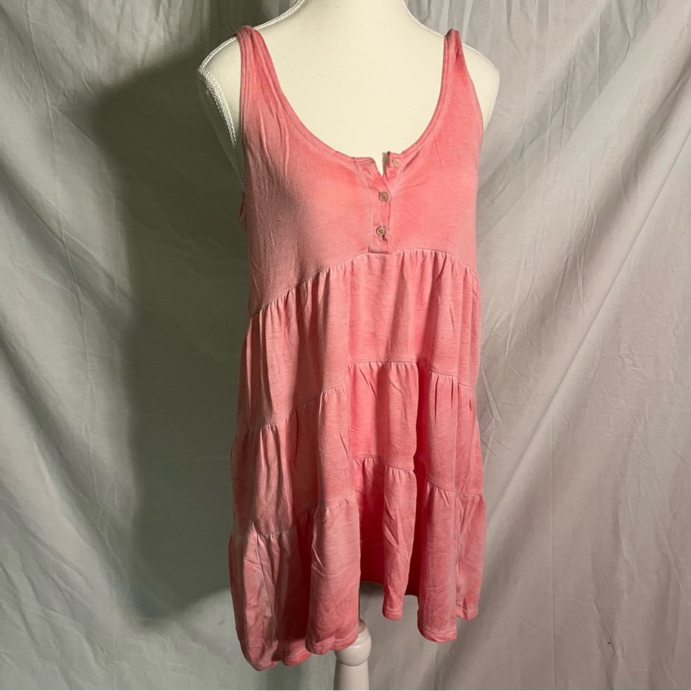 Pink Hollister tiered dress size M